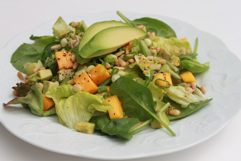 Spinach Avocado Mango Salad*